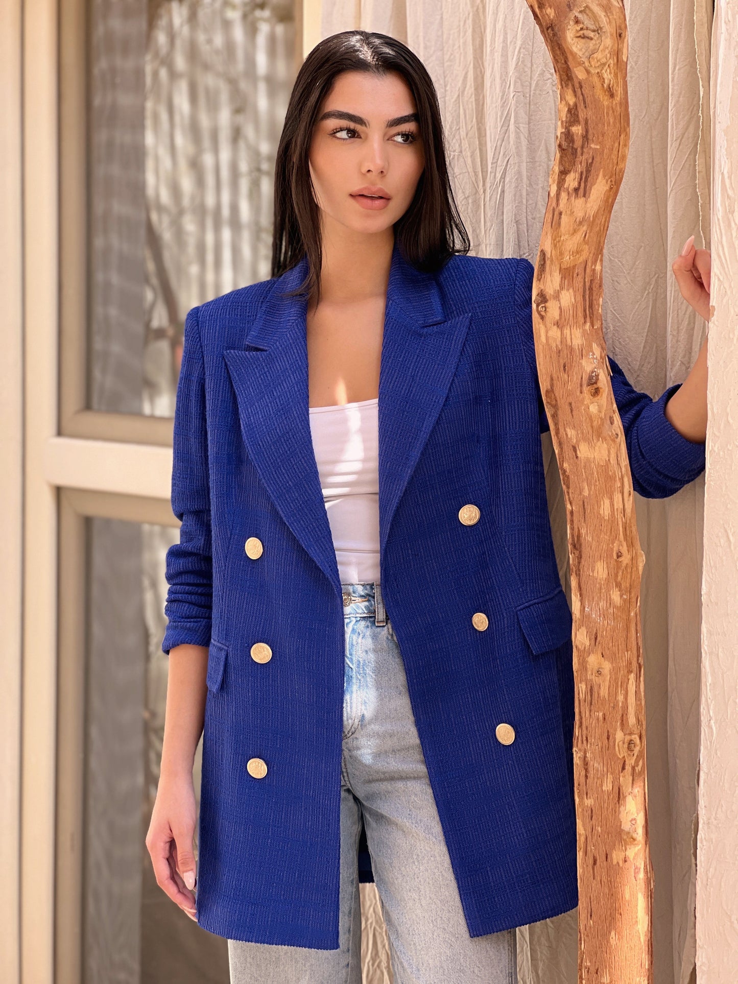 Blue winter blazer