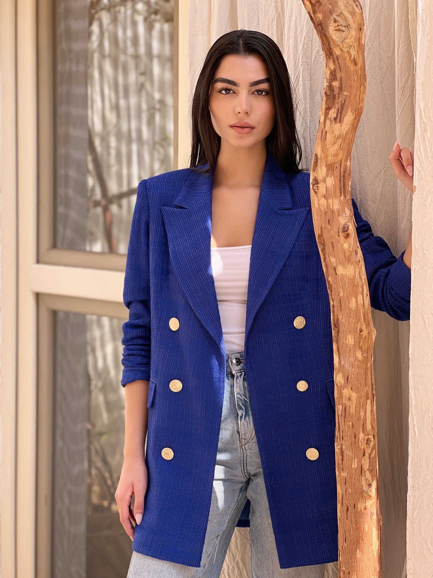 Blue winter blazer