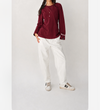 Every day top in burgundy