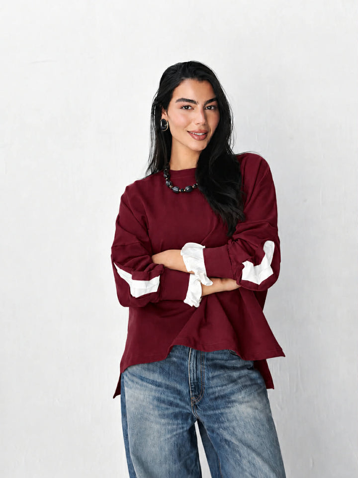 The statement Top in dark red