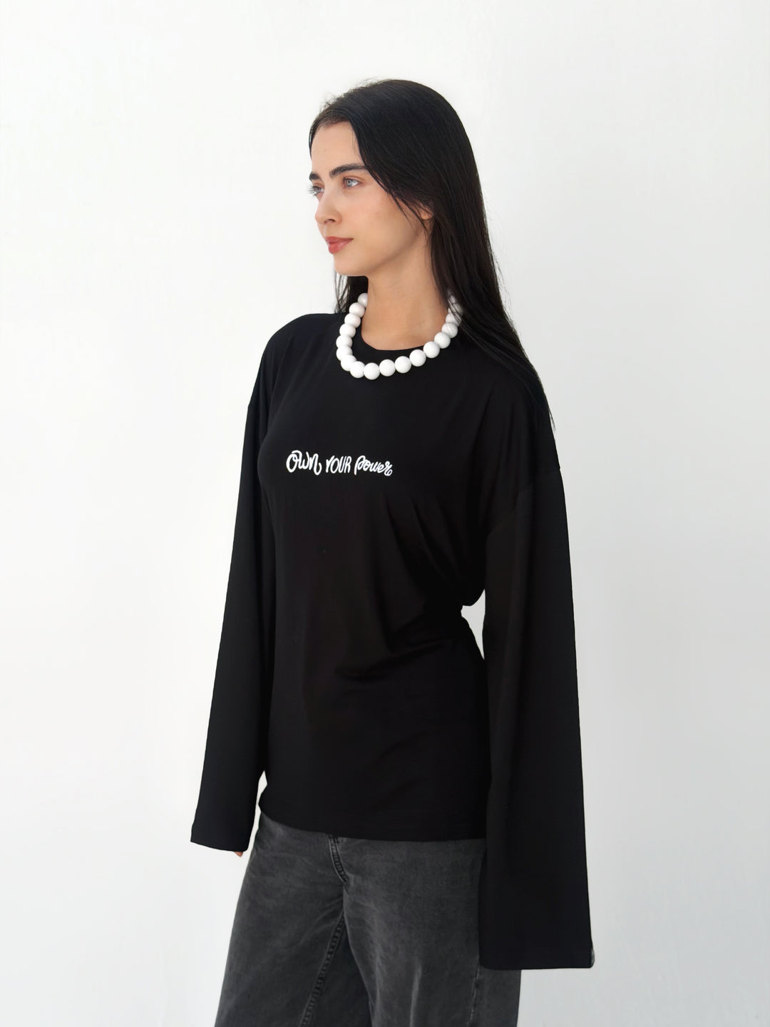 Sleeves Top in black