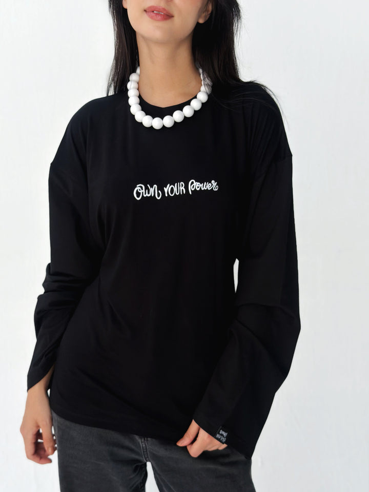 Sleeves Top in black