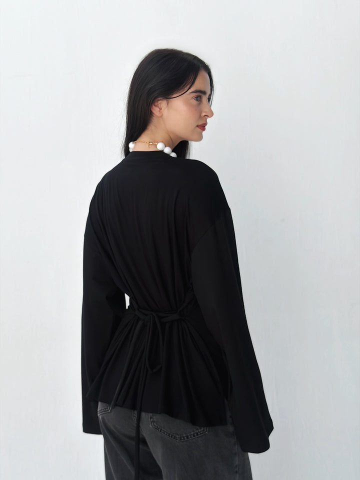 Sleeves Top in black