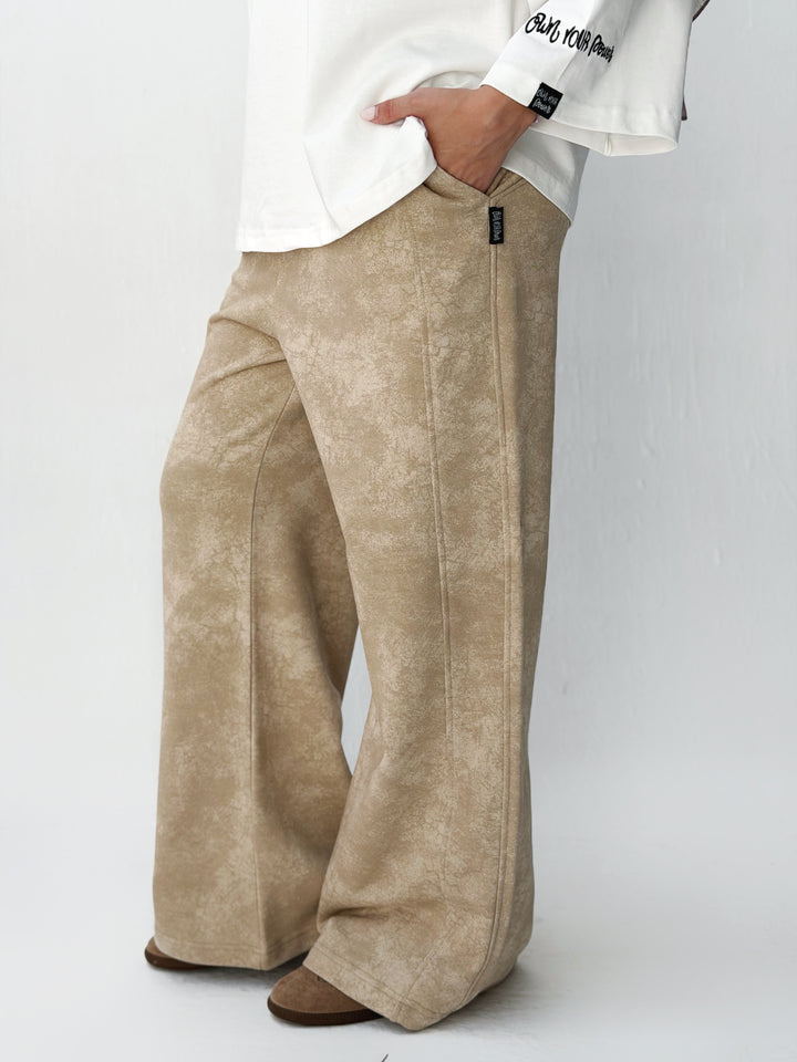 Daily wide pants in Beige