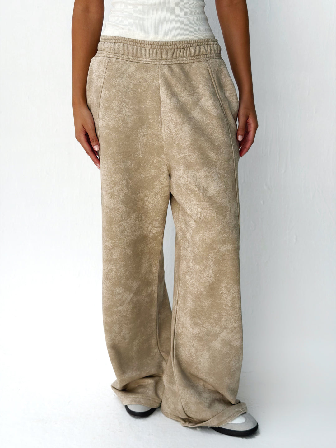 Daily wide pants in Beige