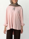 High and low shirt in rose