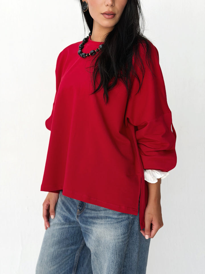 The statement Top in Red