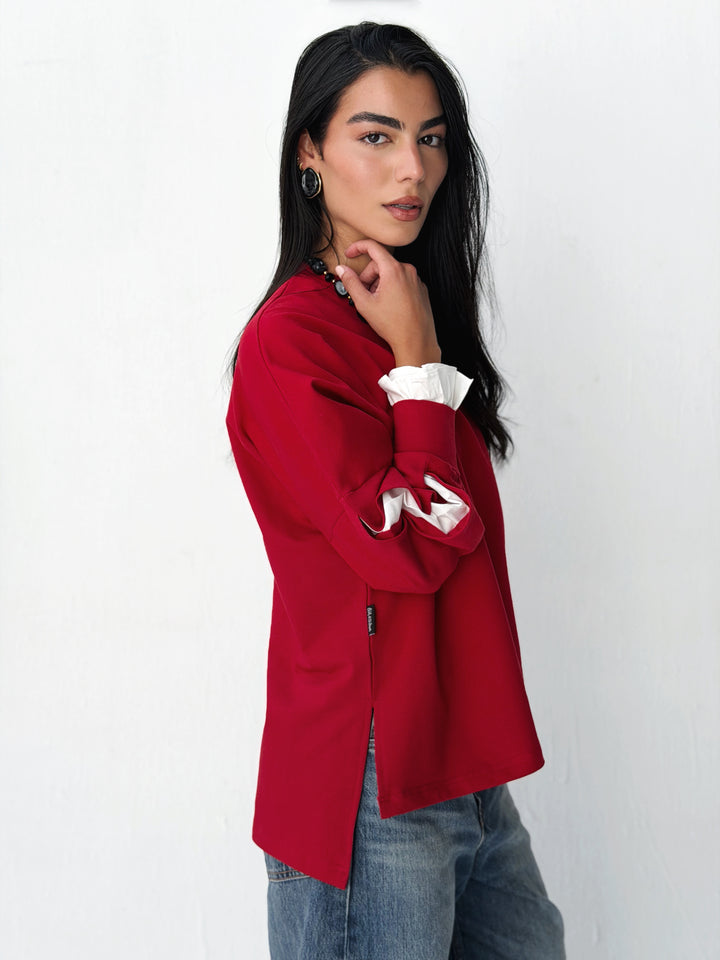 The statement Top in Red