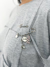 Nk lucky pin in gray