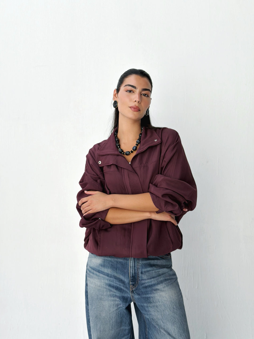 Breeze Jacket in burgundy