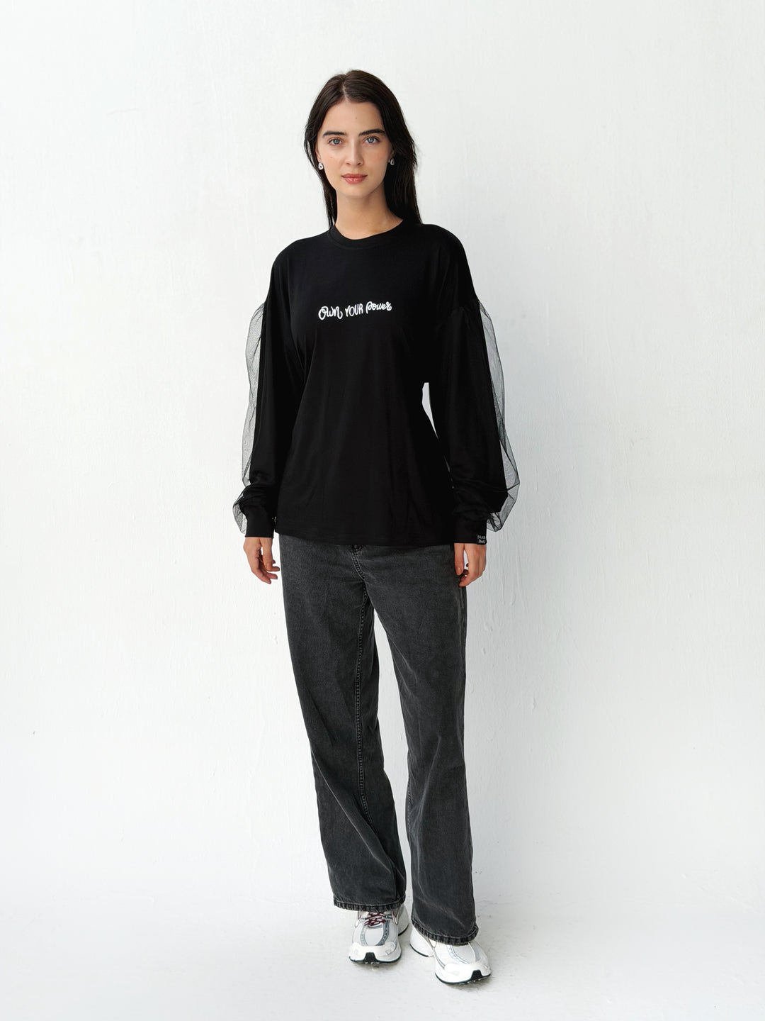 Sleeves Top with toul in black