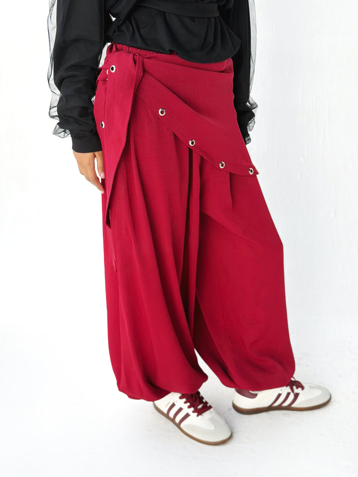 Flow pants in red