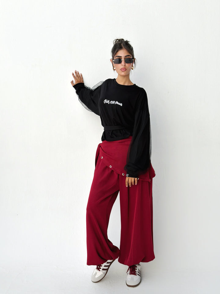 Flow pants in red