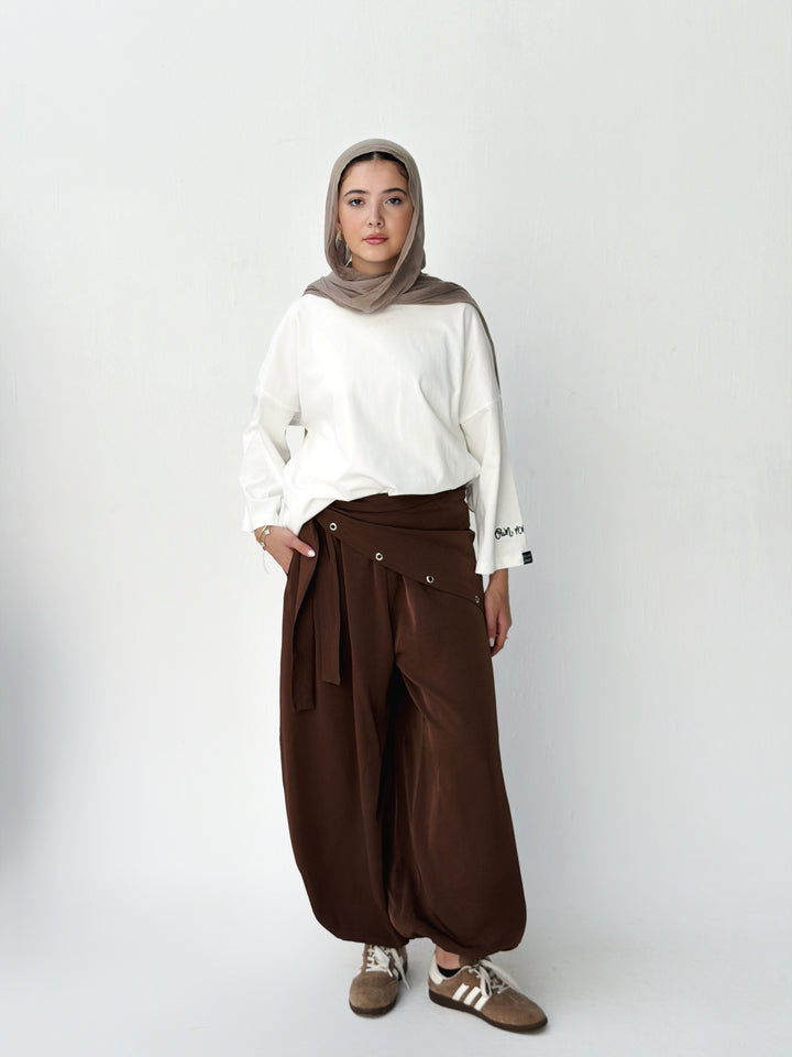 Flow pants in Brown
