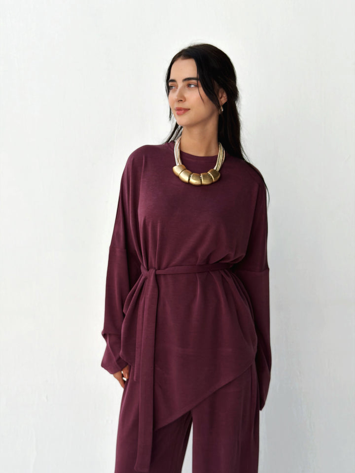 Flow set in burgundy
