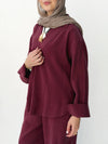 Ease set in burgundy