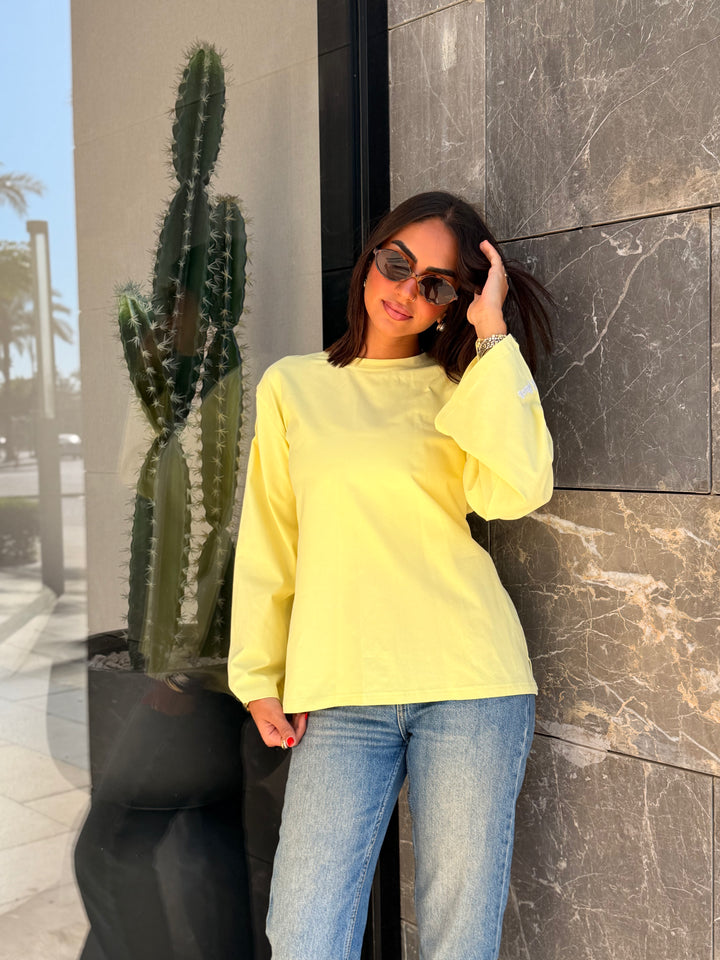 Every day top in butter yellow