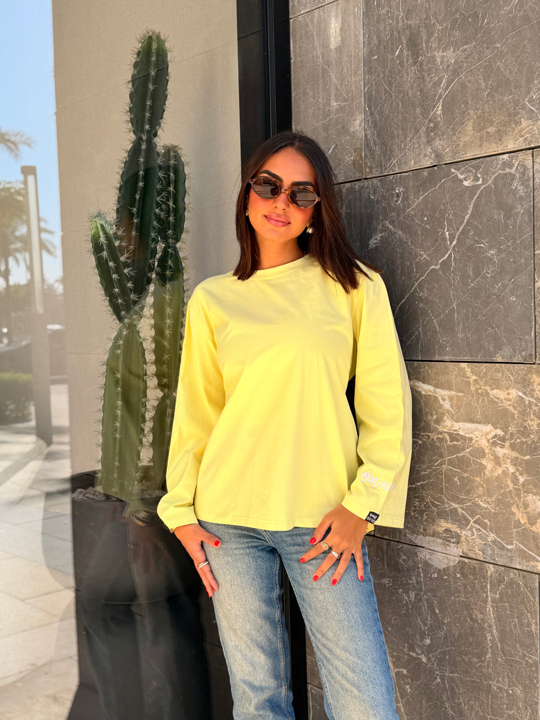 Every day top in butter yellow