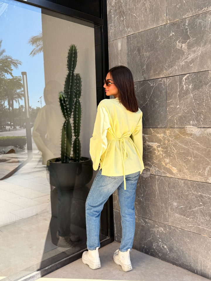 Every day top in butter yellow