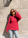 Every day top in burgundy
