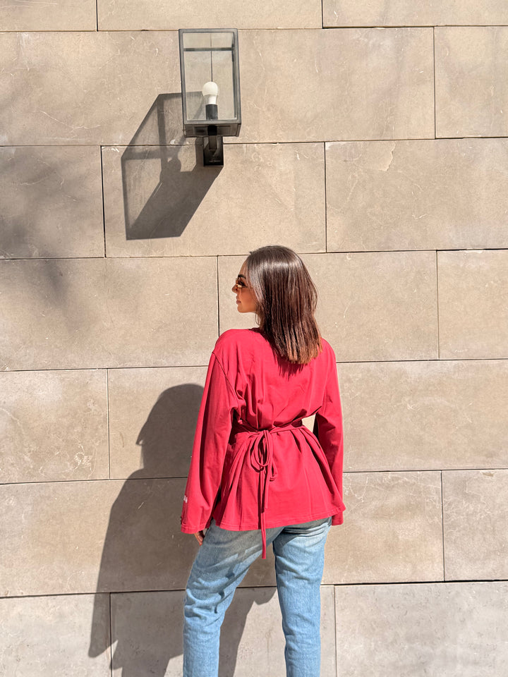 Every day top in burgundy