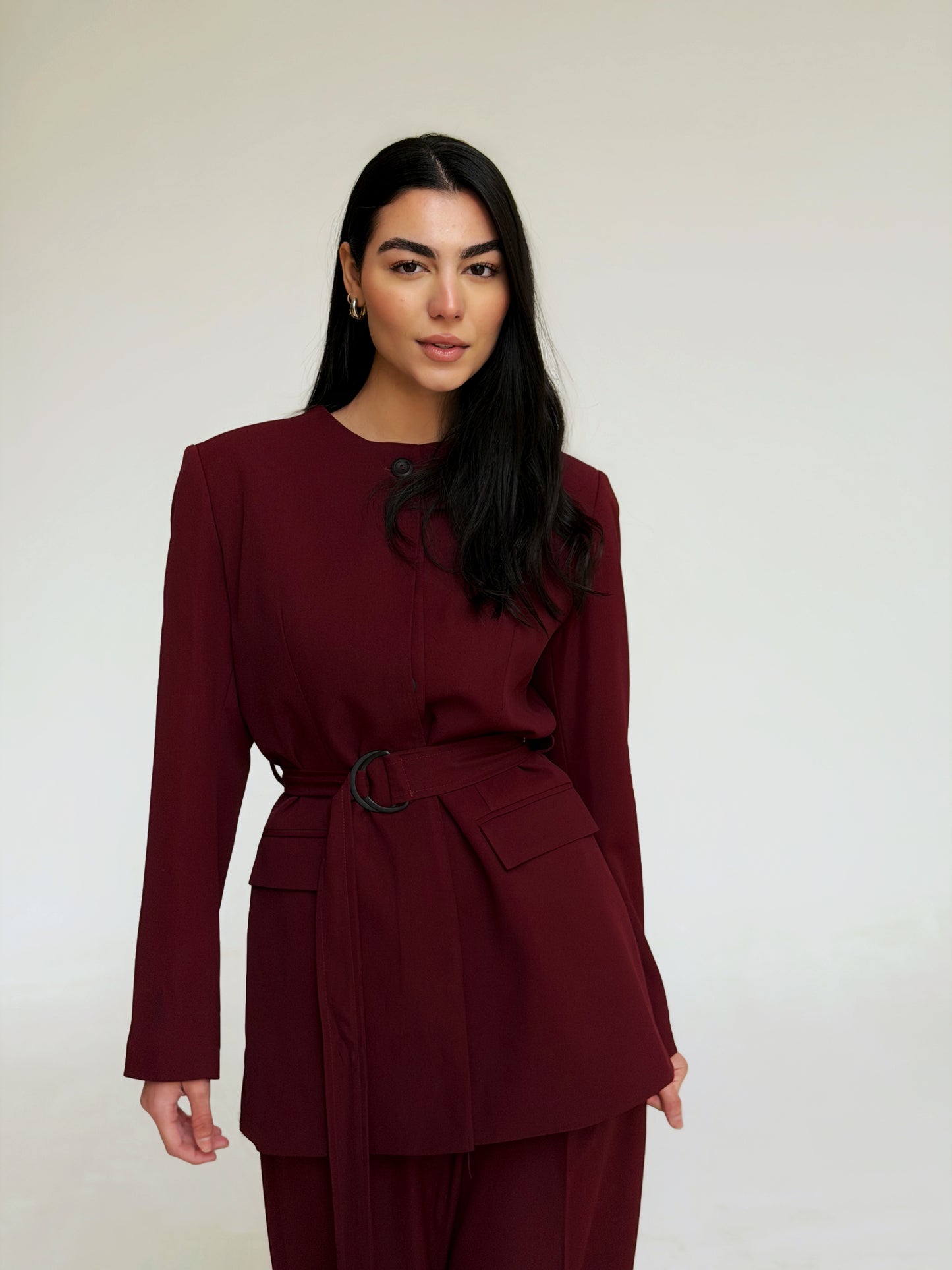 Elegant suit in BURGUNDY