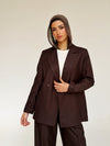 The Tailored Relaxed  Blazer in Brown