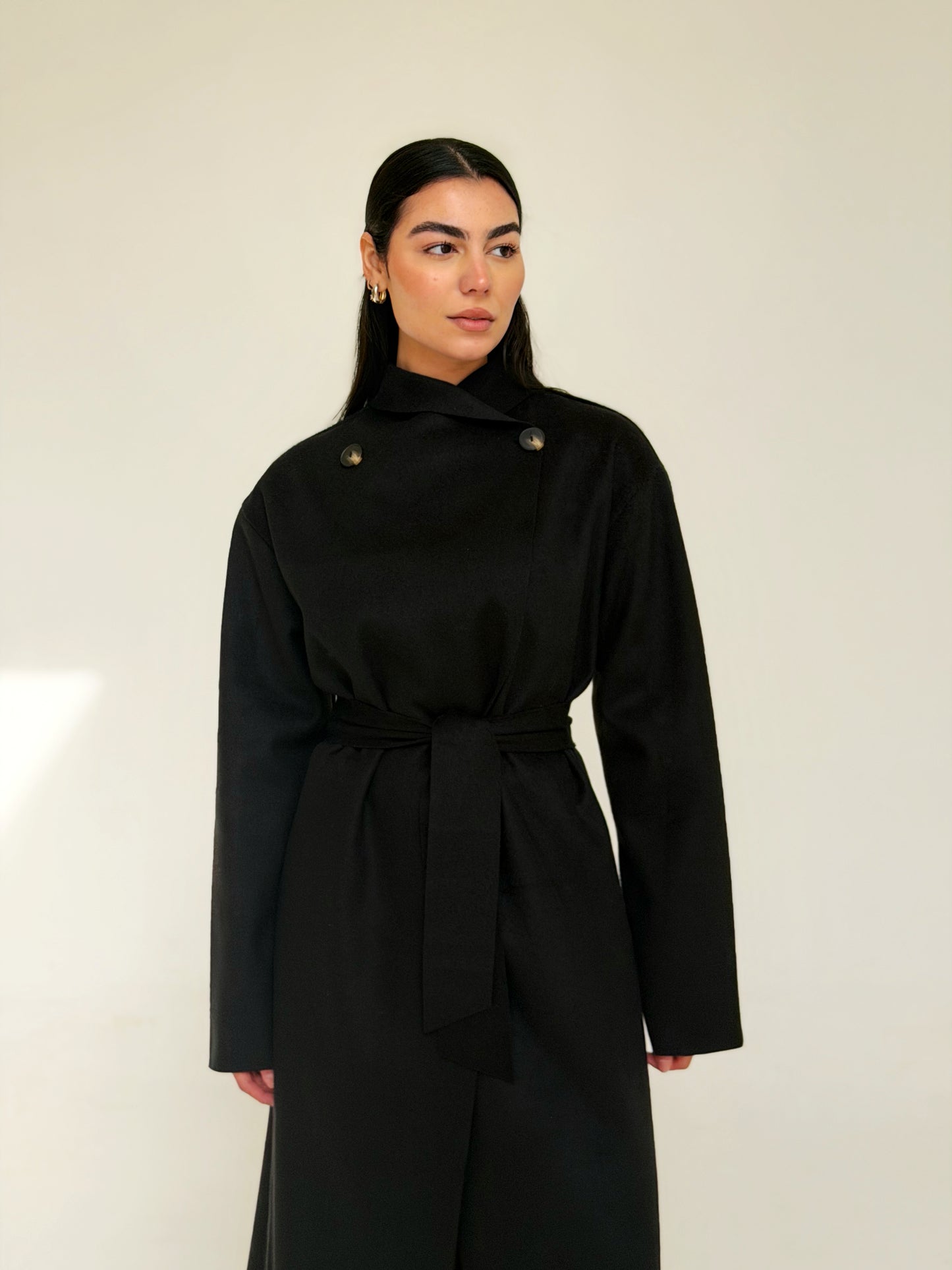 Classy wool coat in Black