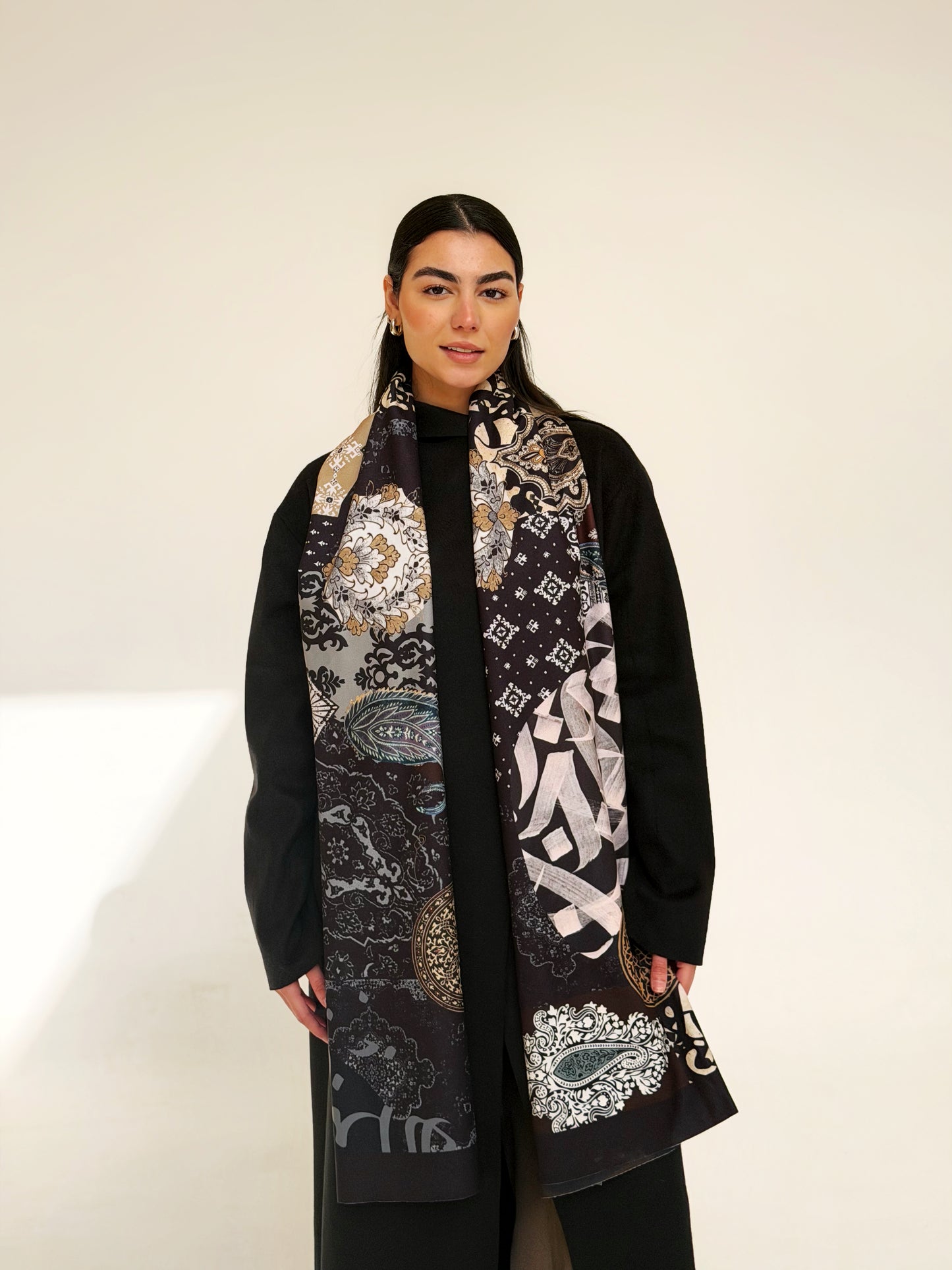 Ink wool scarf (Rectangle)