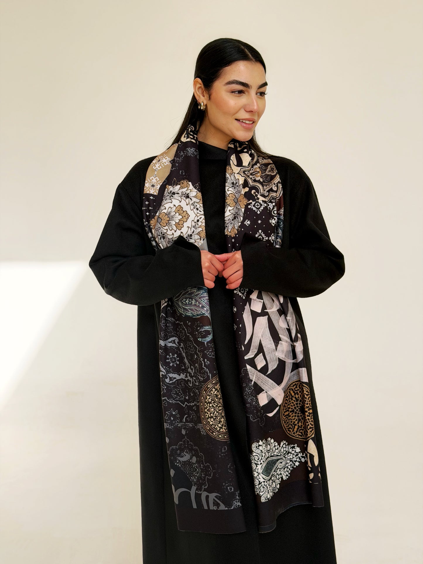 Ink wool scarf (Rectangle)