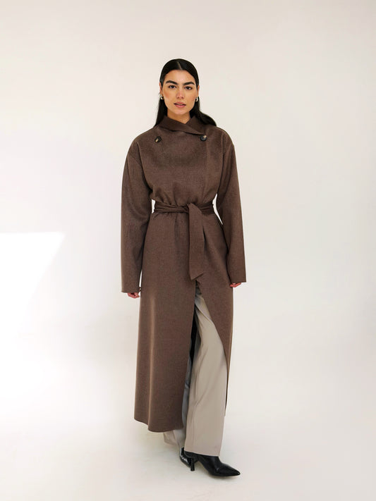 Classy wool coat in Brown