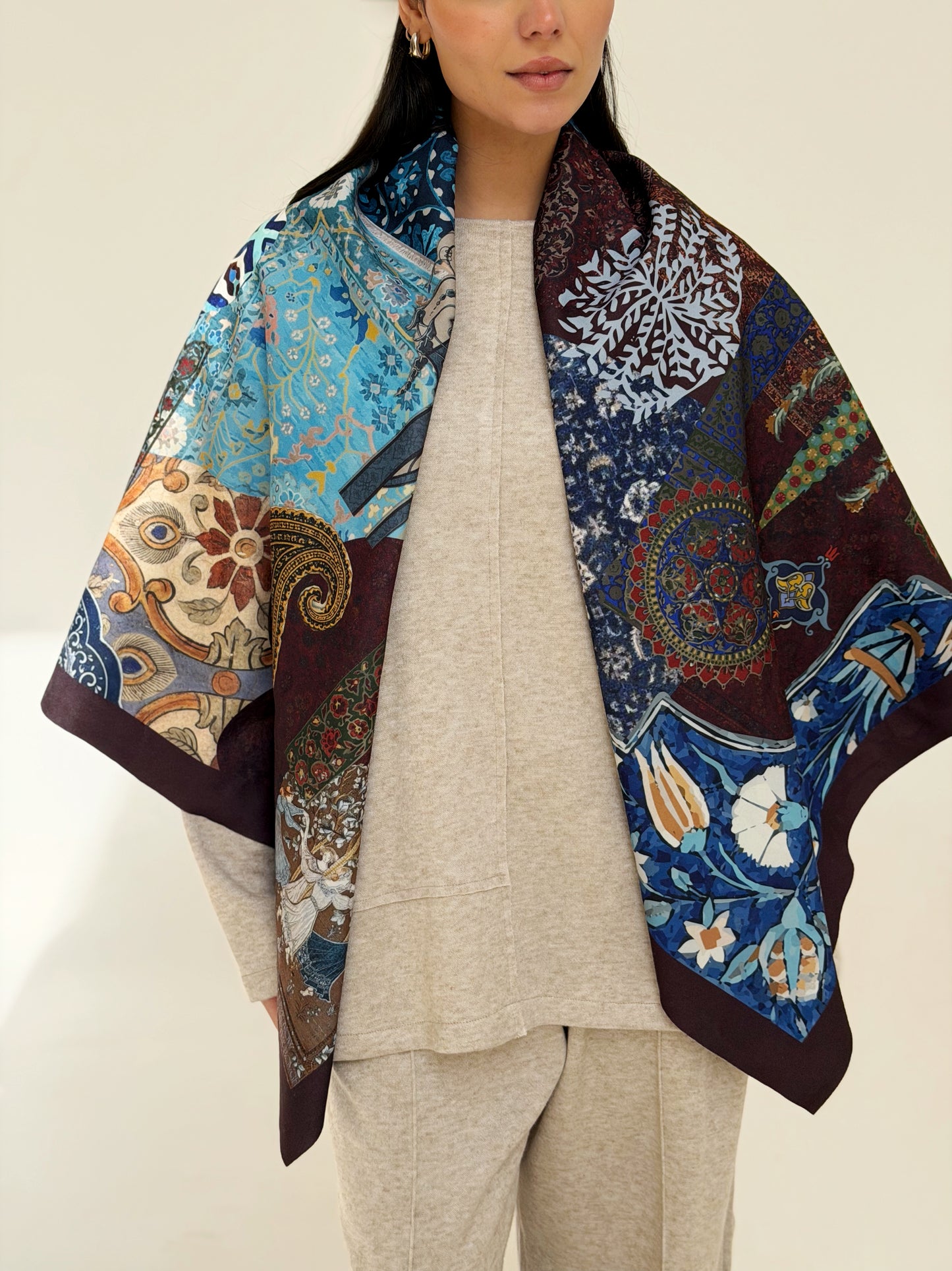 Mosaic Wool Scarf Square