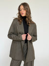 The Tailored Striped blazer in Brown
