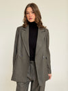 The Tailored Striped blazer  in cafe