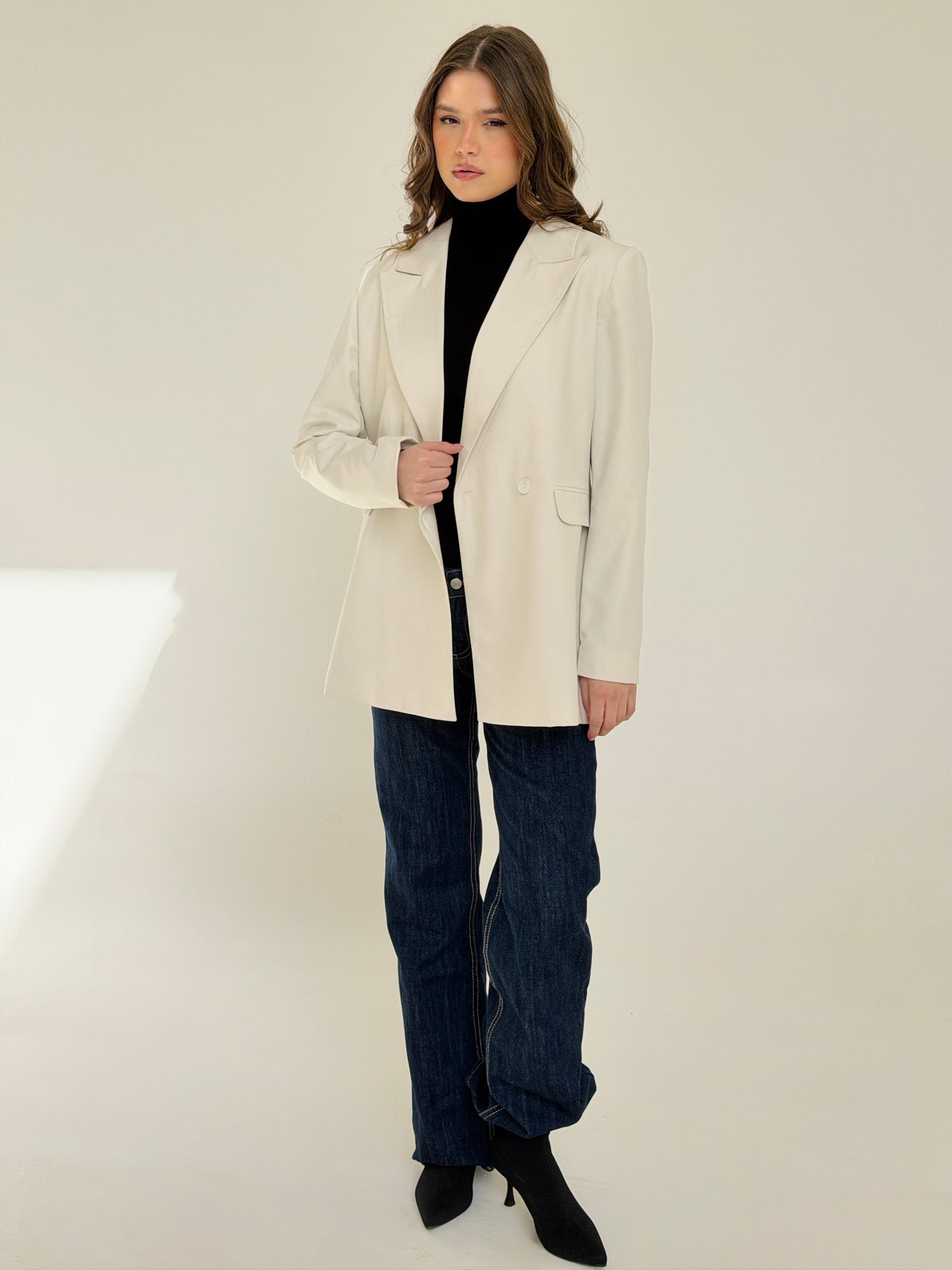 Boss Mode Blazer In Off white