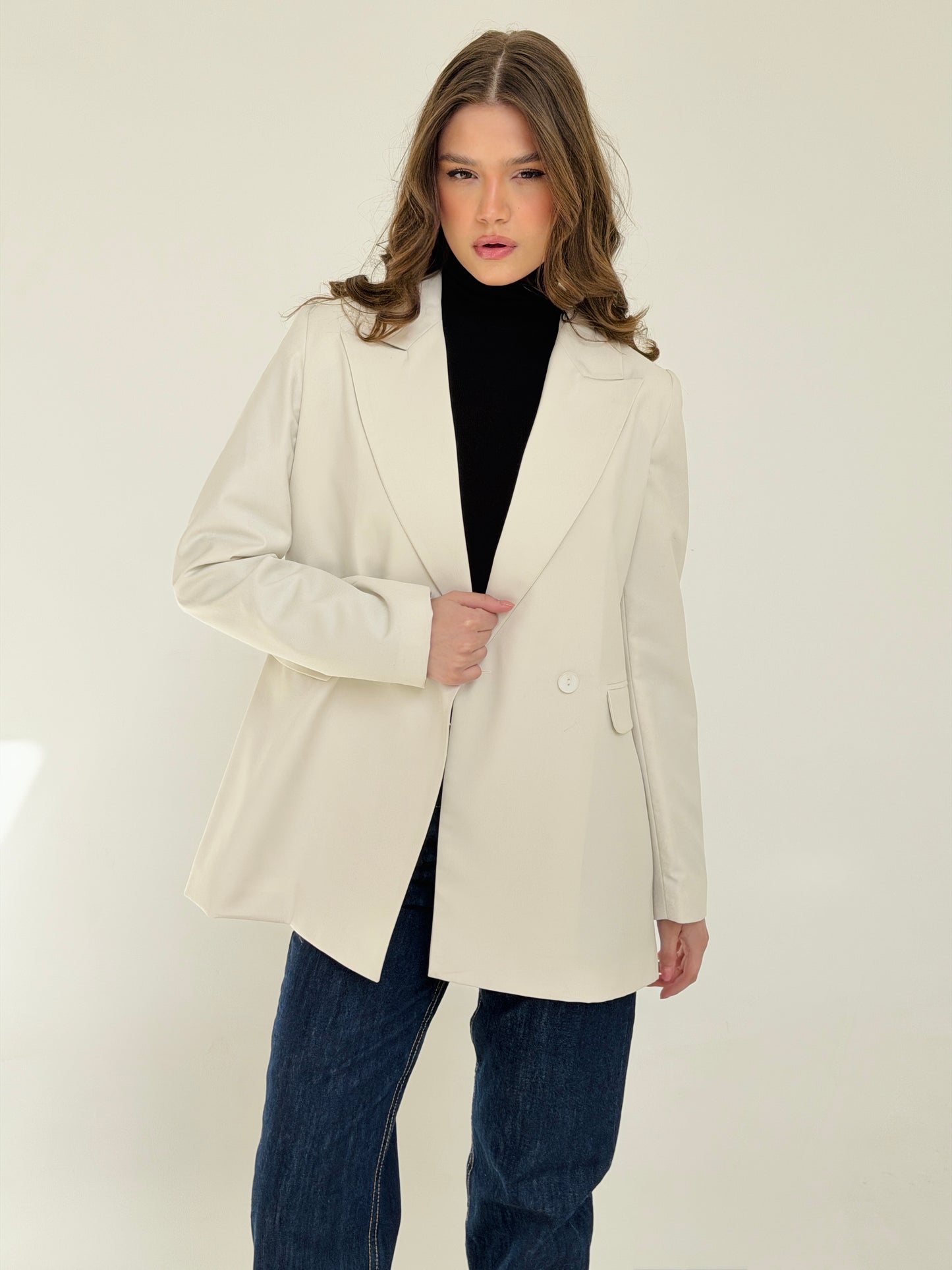 Boss Mode Blazer In Off white