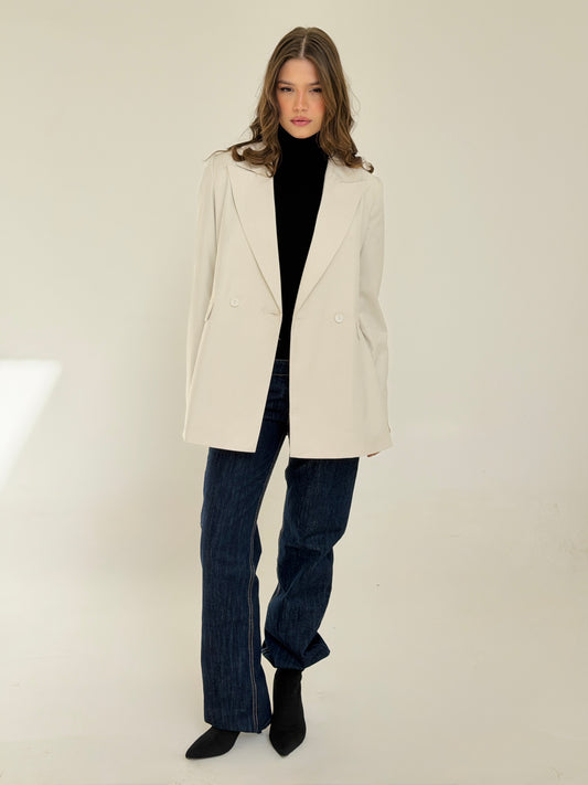 Boss Mode Blazer In Off white