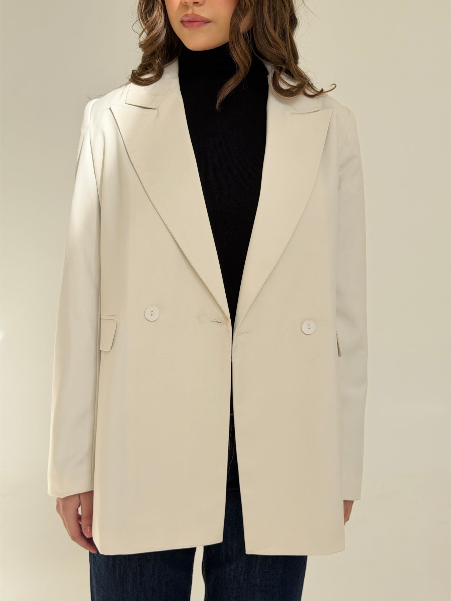 Boss Mode Blazer In Off white