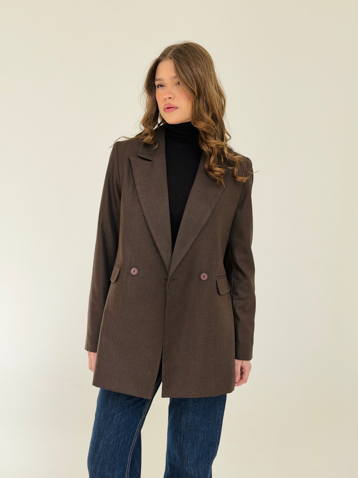 Boss Mode Blazer In chocolate Brown