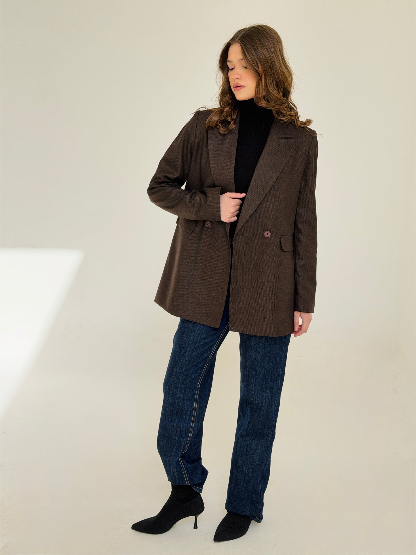 Boss Mode Blazer In chocolate Brown