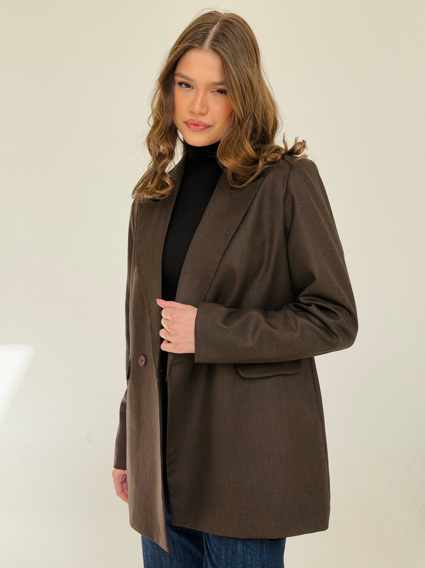 Boss Mode Blazer In chocolate Brown