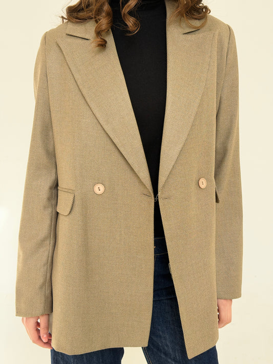 Boss Mode Blazer In Cafe