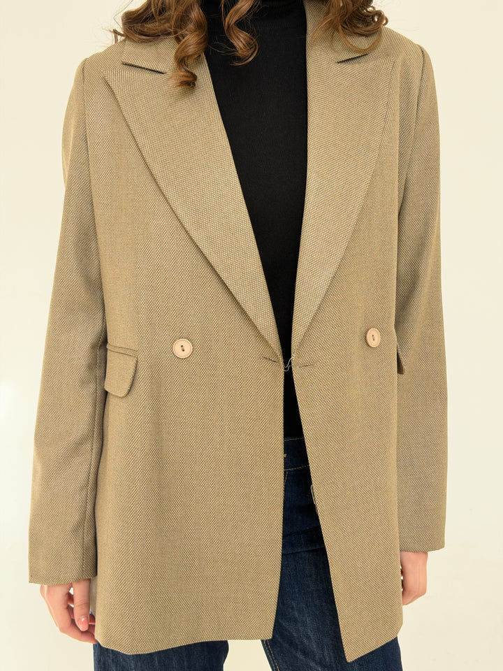 Boss Mode Blazer In Cafe