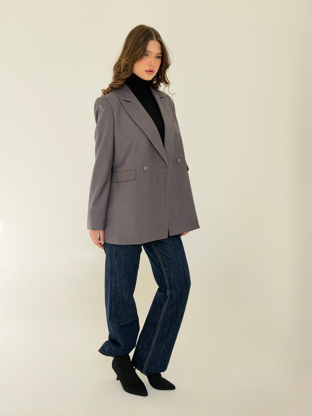Boss Mode Blazer In Gray