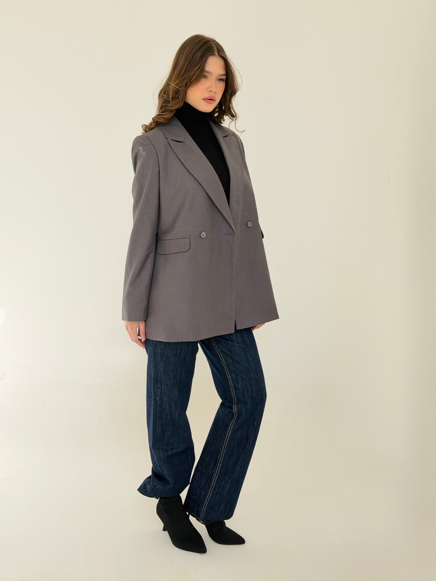 Boss Mode Blazer In Gray