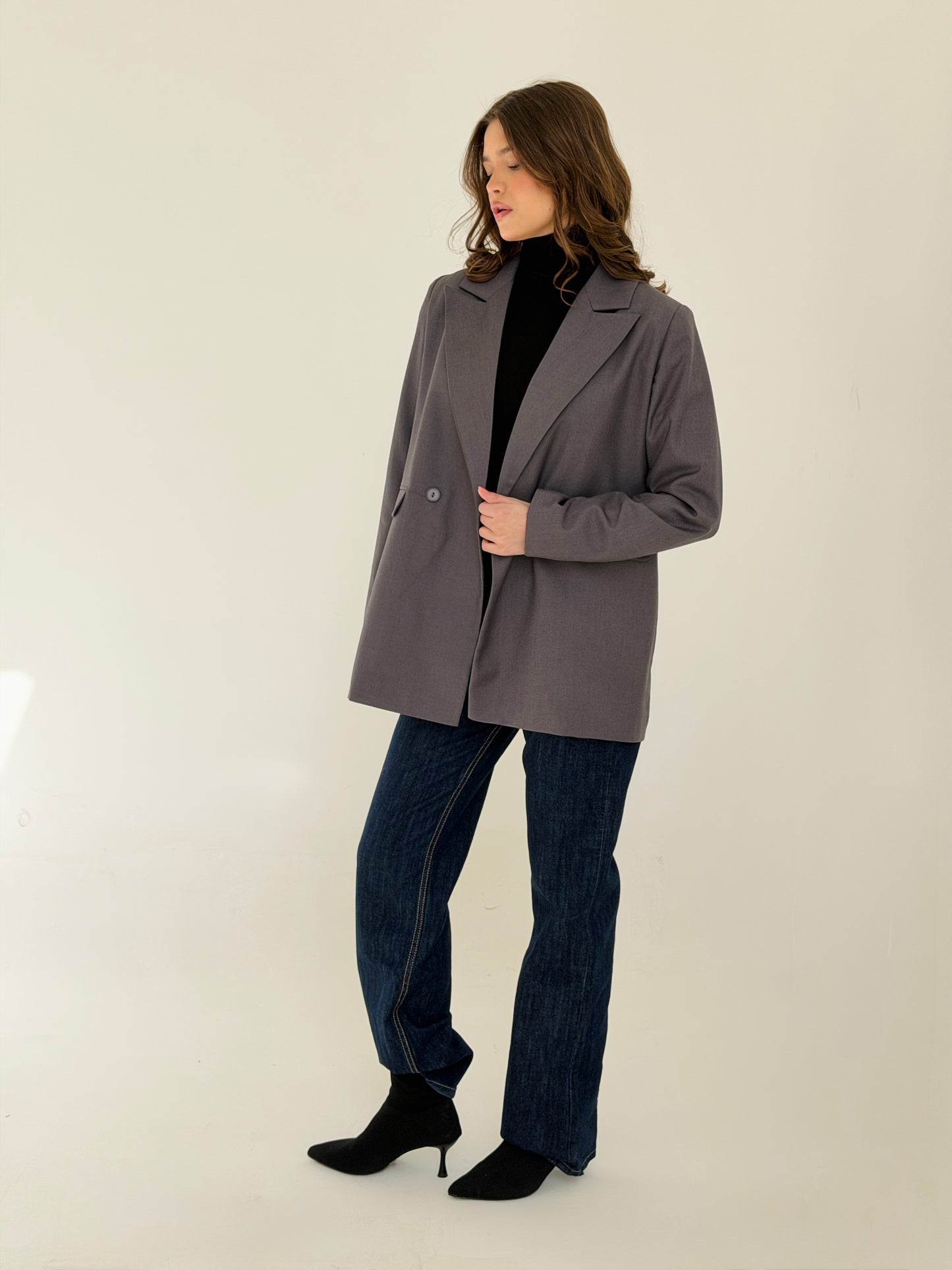 Boss Mode Blazer In Gray