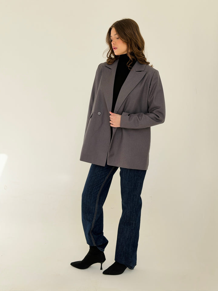 Boss Mode Blazer In Gray