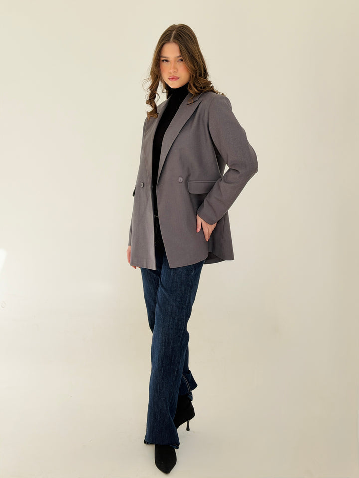 Boss Mode Blazer In Gray