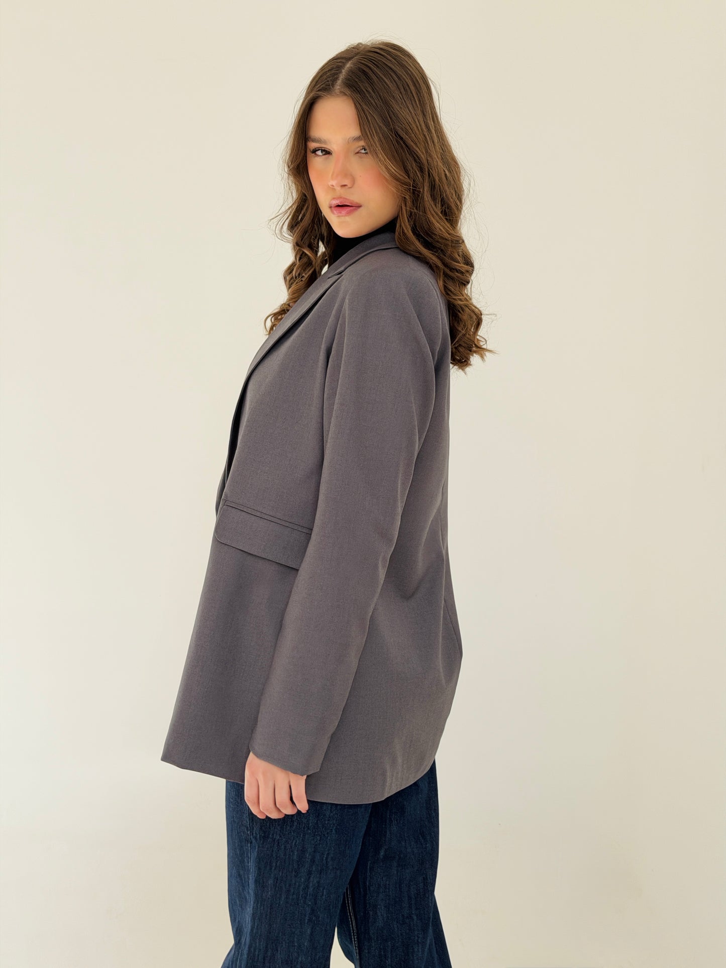 Boss Mode Blazer In Gray