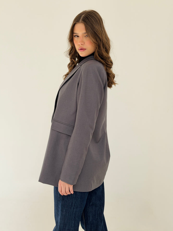 Boss Mode Blazer In Gray